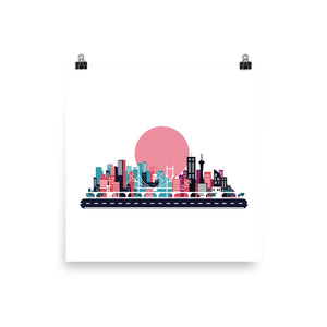 bellfish speed of city poster in realtà aumentata