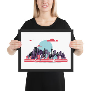 city poster incorniciato bellfish in realtà aumentata