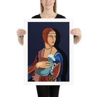 Dama con l'ermellino - poster in realtà aumentata